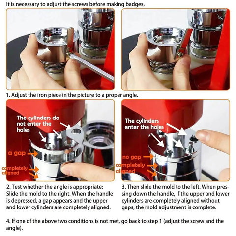 DIY 58mm Button Maker Machine Kit With 1000 Button Blanks And Circle Cutter Included For Custom Badges and Pins Assembly Instructions.