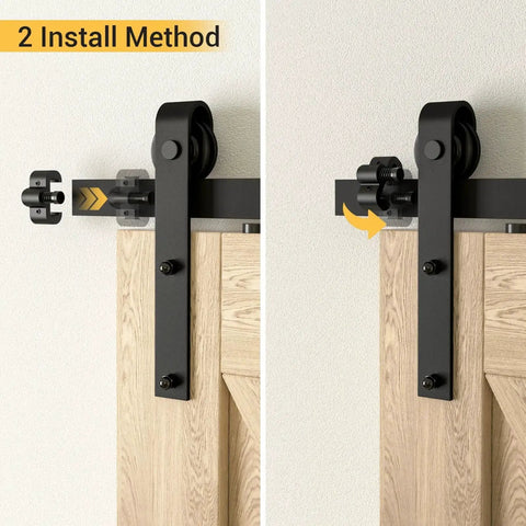 Sliding Barn Door Stop Upgrade Set Black Pair Of Stoppers For Top Track Hardware Prevents Wheels From Slipping Off Rail