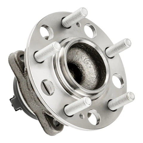 Beefed Up Rear Wheel Hub Bearing Assembly 512553 With ABS Fits 2015 2019 Sonata, 2016 2020 Optima, 5-lug hub close-up view