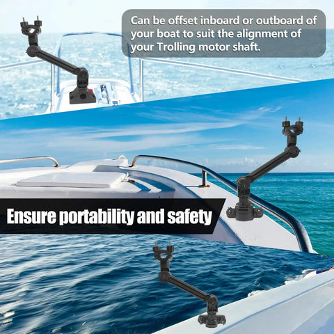 Universal Trolling Motor Stabilizer Bracket With Quick Release And Adjustable Support Mount For Electric Tiller Motors Fits Versatrack Lund Ranger And Lowe Boat Track Systems Ideal For Fishing Boats And Kayaks EDSRDPLT