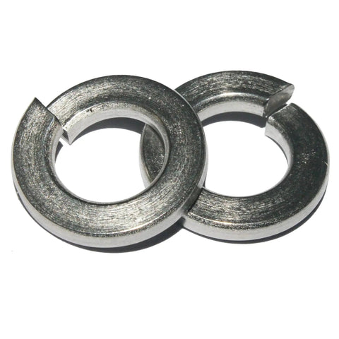 Two 1/4-inch 18-8 stainless steel split lock washers
