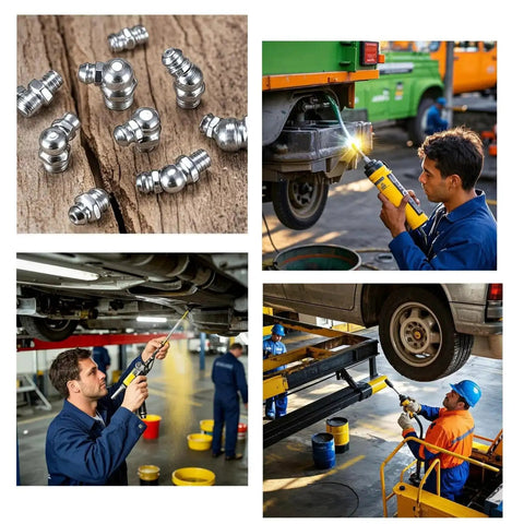 Pro Grade 140 Piece Grease Fittings Kit Featuring 1/4 Inch And 1/8 Inch Zerk Fittings Plus M6 And M8 Sizes for automotive use