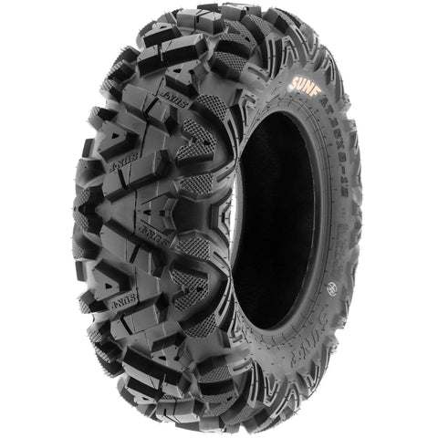 All Terrain UTV Tire Set 27x9-12 Front And 27x11-12 Rear Tubeless 6 Ply A033 Durable ATV Tires For Mud Sand And Rocks, side view
