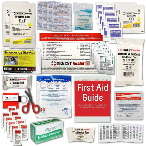 Contents of Refill And Upgrade 25 Person First Aid Kit, 78 Pieces, ANSI Z308.1-2021 Class A, OSHA Compliant, for office or home use
