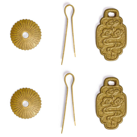 Brass Buddha Scepter Cabinet Pulls 2.4 Inch Set Of 2 For Furniture And Cabinetry Architectural Interior Design Hardware