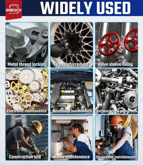 Usage applications of Blue Thread Locker Medium Strength For Nuts and Bolts in various industrial and home settings.