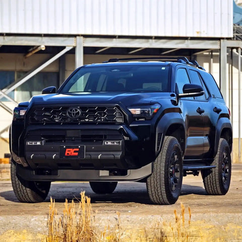 Front view of 2025 Toyota 4Runner with 1.5 Inch Bolt On Leveling Kit showcasing increased ground clearance and level stance.