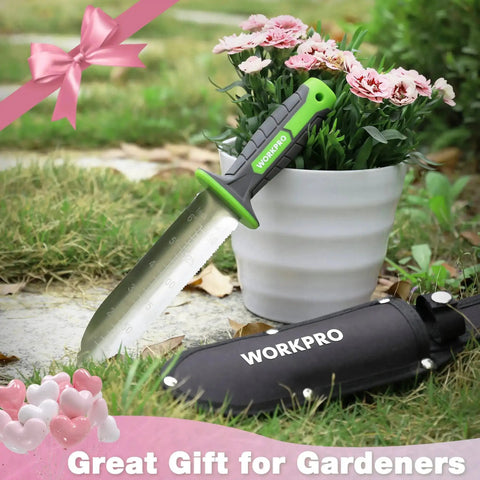 Hori Hori Garden Knife With 7 Inch Stainless Blade Dual Edge For Weeding Digging Planting Ergonomic TRP Handle