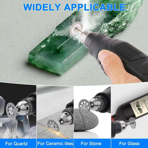 Pro Grade Heavy Duty 20 Pack Diamond Cutting Discs Kit For Dremel Rotary Tools cutting ceramic tile, stone, and glass