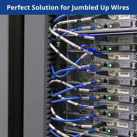 2x2 Inch Cable Management Raceway For Server Racks PVC Duct Kit neatly organizing network cables on server rack