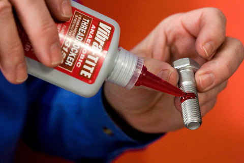 Applying High Strength Primerless Threadlocker For Nuts And Bolts Up To 1 Inch Diameter 50mL Tube High Temperature Formula That Permanently Locks Or Seals