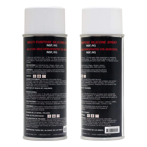 Silicone Aerosol Lubricant Spray For All Surfaces NSF H1 Food Grade Certified Water Resistant Rust Protection in aerosol can