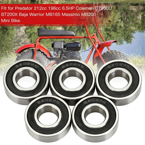 Mini Bike Wheel Bearings Dual Front And Rear For Coleman CT200U Trail 200 BT200X CT200U-EX Baja Warrior MB165 MB200