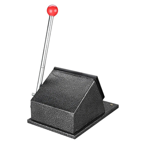 Manual Corner Cutter For Credit Cards And IDs With Round Corners, Pro Grade Heavy Duty Punch, black metal cutter with red handle