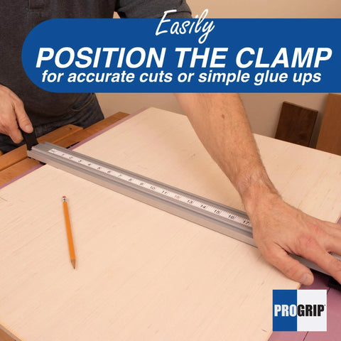 Straight Edge Clamp For Cutting Large Plywood Sheets And Dado Slots - Lightweight 2-3/16 Inch Tube Rail For Rigidity, Easy Alignment
