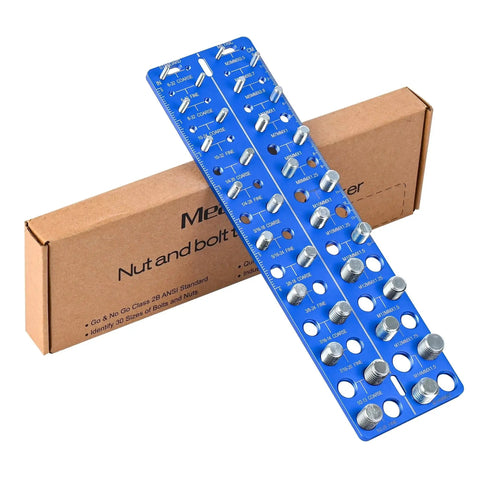 30 In 1 Nut And Bolt Thread Checker All In One Standard And Metric Thread Gauge Tool With 15 SAE And 15 Metric Sizes