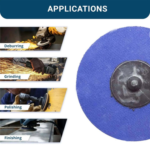 3 Inch Quick Change Zirconia Sanding Discs For Drill And Die Grinders, 80 Grit, Deburring Polishing Rust Removal, Metal And Paint Stripping Discs, 25 Pack For Fast Stock Removal And Finishing