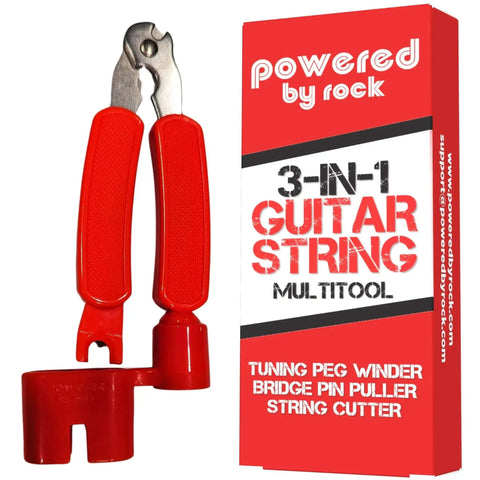 3 In 1 Guitar String Winder Cutter And Bridge Pin Puller For Acoustic And Electric Guitars next to packaging