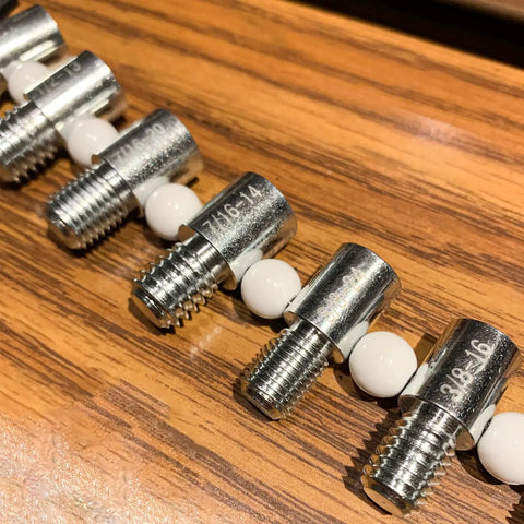 Nut And Bolt Thread Checker Inch And Metric With 26 Male Female Gauges 14 Inch And 12 Metric Size Identifiers Quick Verify Nuts And Bolts For Fast Repairs showing threaded gauges on a wooden surface.