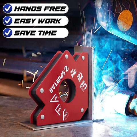Heavy Duty Welding Magnets 6 Pack With 75 Lb Each, Magnetic Clamps And Holders For Hands Free Welding, Strong Ferrous Metal Positioning Tools, Angles At 45 90 And 135 Degrees, Spurtar