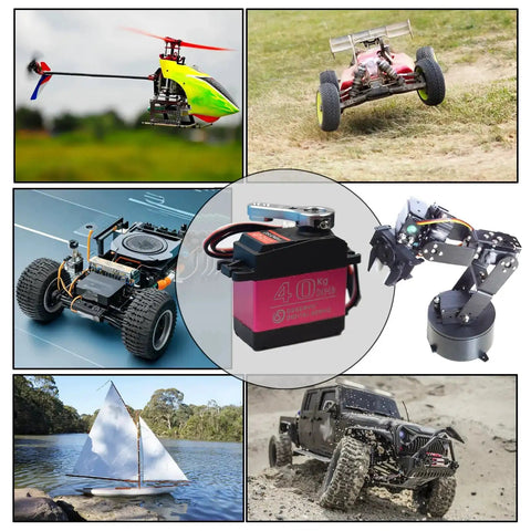 Beefy 40 Kg Digital RC Servo With Waterproof Full Metal Gear DS3240MG for RC crawlers, buggies, and robotics projects