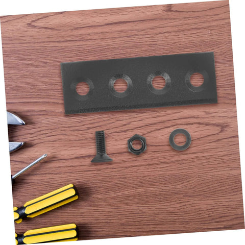 Black Barn Door Hardware Track Connecting Set With Metal Joint Plate Connector For Heavy Duty Rail Attachment Flat Fixing Plate