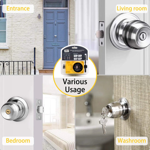 Door Lock Installation Kit For Wooden Doors One And Three Eighths Inch To One And Three Quarters Inch Hole Saw Set in various door settings