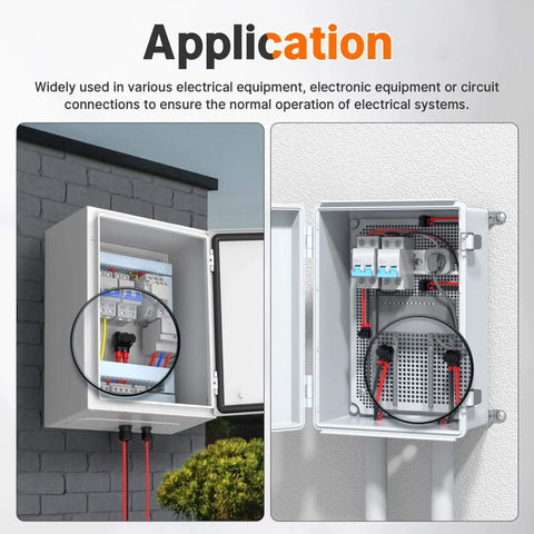 Example of 2 Port Insulated Multi Tap Wire Connector For 2 AWG To 14 AWG Aluminum To Copper Wire Adapters in electrical box