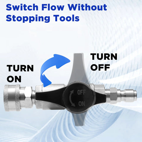 Ball valve pressure washer shut-off valve, 3/8-inch quick-connect, stainless steel, Amazon PWACCS