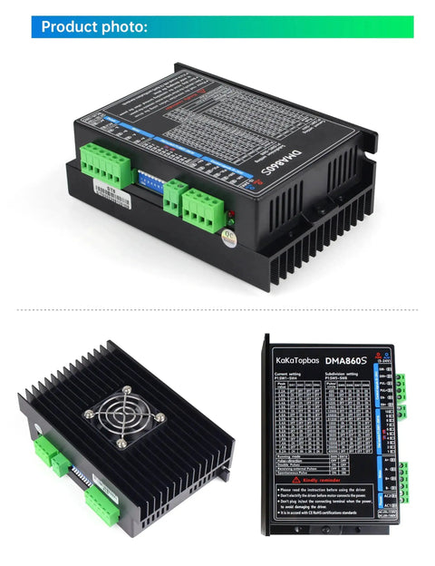 Four Pack DMA860S 2-Phase Stepper Motor Driver For CNC Router And Engraving Machine with digital control and PI technology