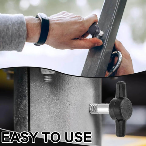 16 Pack Stainless Steel Thumb Screws With Adjustable Tee Wing Plastic Knobs For Quick Hand Tightening And Removal Quarter Inch Thread Twenty Threads Per Inch Black Wing Knobs For Clamps Power Supplies And Mechanical Assemblies in use