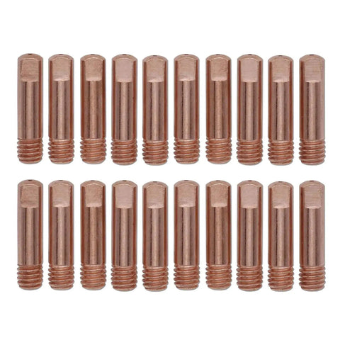 20 Pcs Copper Contact Tips 0.035 Inch 0.9mm M6 Thread For MB-15AK MIG/MAG Welding Torch Replacement Set