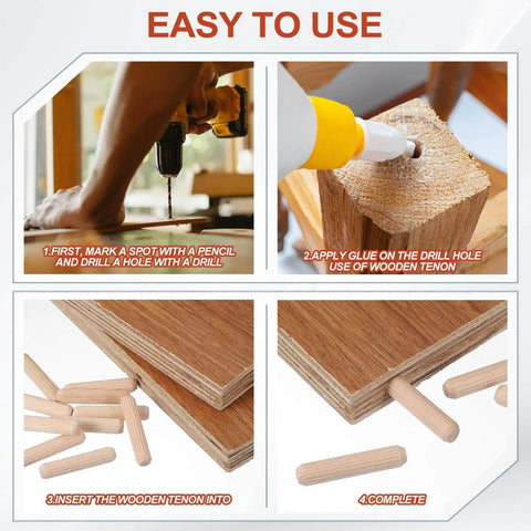 Wood Dowel Pins 6mm By 20mm One Quarter Inch By Three Quarter Inch Straight Fluted Dowels For Crafts And Furniture Making Your Go To For Quick Assembly And Strong Joints Cabinetry And DIY Projects Pack Of 100