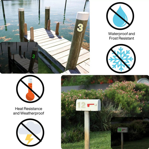 Self-Charging Outdoor Address Number 1 Waterproof Illuminated House Digit No Batteries No Wiring No Solar Panels No Fuss