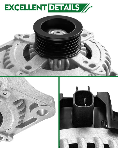 Beefed Up 160 Amp Alternator For Jeep Wrangler 2007 2008 3.8L V6 And Chrysler Town And Country 2008 2009 2010 3.3L 3.8L