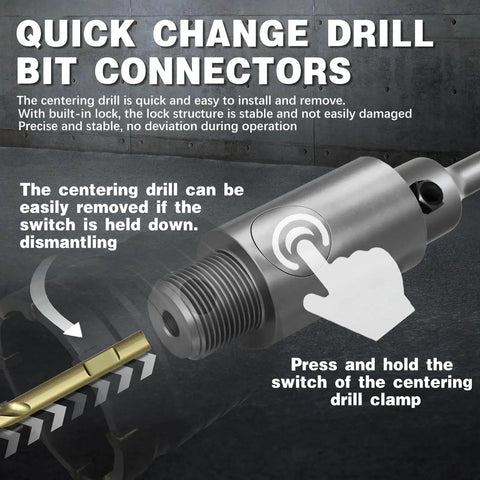 22 Piece Concrete Hole Saw Kit With 30mm To 110mm Hole Saws SDS Plus And SDS Max Connecting Rods Center Positioning Drills
