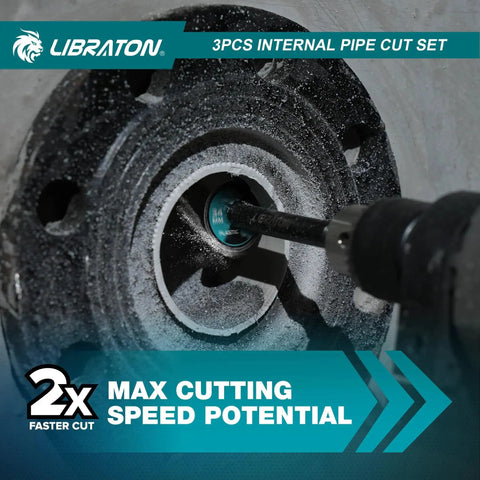 Close-up of Internal PVC Pipe Cutter Kit With Diamond Grit Cutting Wheel And Deburring Tool for fast pipe cuts