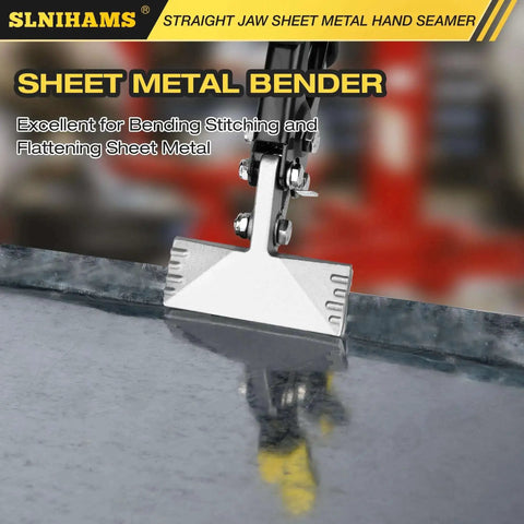 Pro Grade 3 Inch Sheet Metal Hand Seamer Tool for HVAC Pros and DIYers bending sheet metal with straight jaw bender