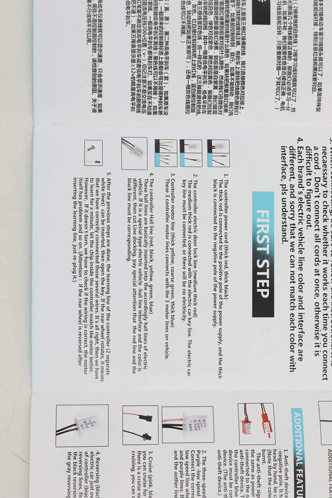 Instruction manual for Beast 48V To 72V 2000W Brushless Motor Controller For Electric Bicycles And Scooters with diagrams and text.