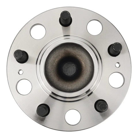 Top view of 2 Pack 512437 Rear Wheel Hub Bearing Assembly With ABS For Hyundai Sonata 2010 To 2014 Optima 2011 To 2015, 5 Lug