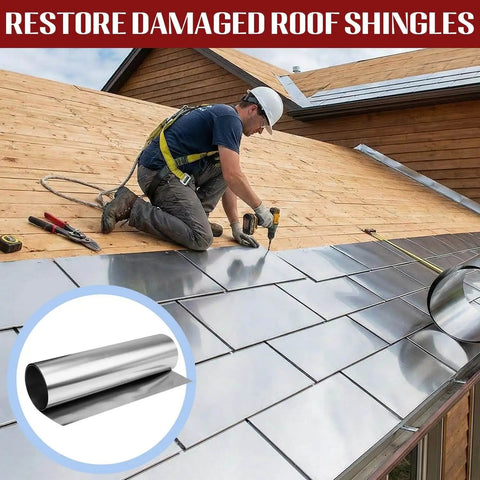 Premium 304 Stainless Steel Foil Roll 0.1mm Thick by 300mm Wide by 1M Long used for roof shingle restoration