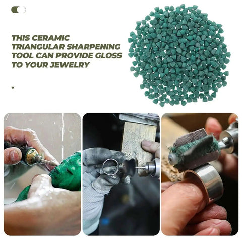 Silicon Carbide Cone Shaped Tumbling Media For Rotary Polishing Machines Grit Abrasive Buffing Material For Jewelry Polisher