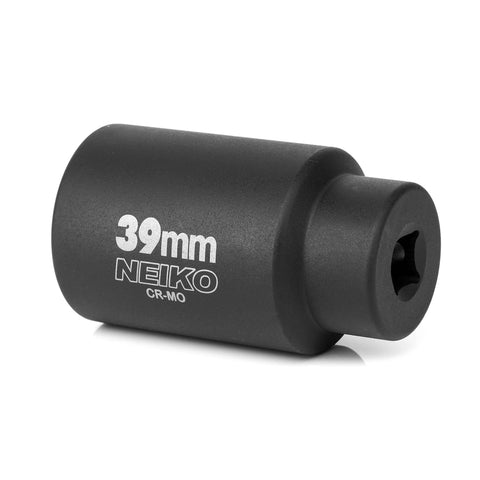 Beefy 39mm Deep Impact Socket For 1/2 Inch Drive, Heavy Duty 12 Point Deep Well Hub Socket, Spindle And Axle Nut Remover