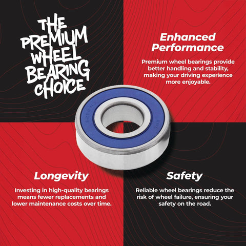 Wheel Bearing Kit For Honda Replacement With Double Type TC Sealed Bearings ABEC3 High Speed in promotional image
