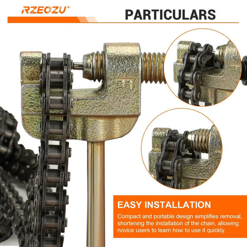35 Chain Breaker Tool For T8F Roller Chains With 3mm Pin Replacement For Worn Out Links On Mountain Bikes Electric Bikes Bicycles ATVs Dirt Bikes Go Karts Scooters Mini Bikes Quads And Pit Dirt Bikes RZEOZU