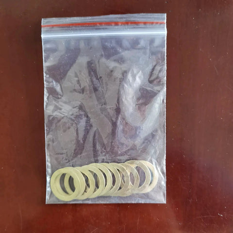 10 Pcs Saw Blade Bushings 7/8 To 5/8 Inch Brass Ring Adapters in plastic bag