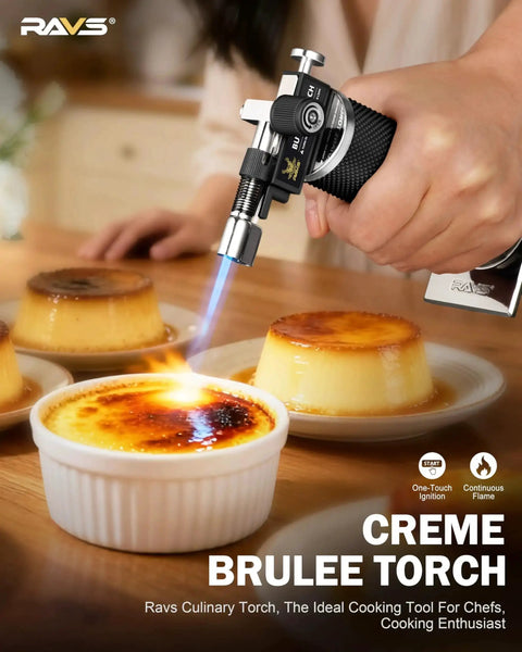 Dual Flame Butane Torch Lighter For Cooking And Soldering Refillable Kitchen Torch For Pro Grade Cooking With Ergonomic Grip Creme Brulee Torch For Sweets And Crusts Mini Blow Torch For Cooking Welding And Craft Projects used to caramelize sugar on creme brulee.