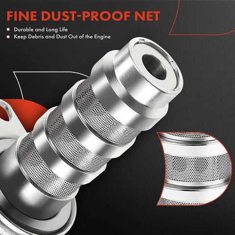 Close-up of a dust-proof net on the Two Piece Engine Variable Valve Timing Solenoid Kit for Ford Lincoln Mercury 4.6L 5.4L.