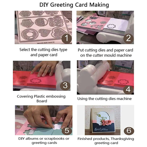 Three Piece Lace Oval Metal Die Cuts Set With Stitched Nesting Tag Frames For Scrapbooking And Card Making Dope Embossing Dies in use for DIY greeting card making process, showing each step from cutting to finished card.