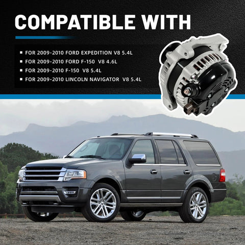 Beefed-Up High Output 12V 150A Alternator Replacement For 2009 2010 Ford F-150 Expedition Lincoln Navigator V8 4.6L 5.4L